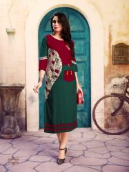 Fcncy Rayon Print Kurti0