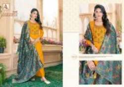 Mehendi Jam Cotton Printed Suit by Alok Suits 
