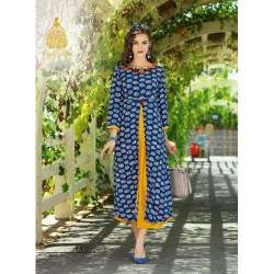 Anarkali koti style printed kurti