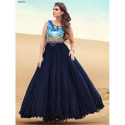 Silk plain gown