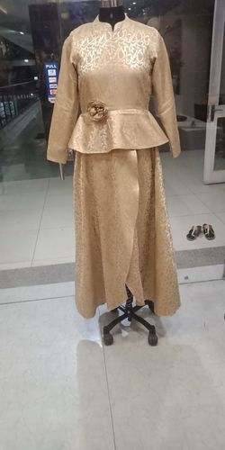 Peplum top with long skirt