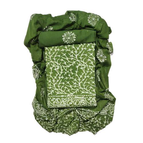 Cotton Batik Printed Dress Material