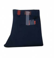 Blue Plain Cotton Pant