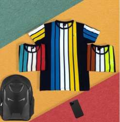 Multi Color Round Neck T-Shirt