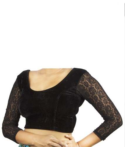 velvet net blouse