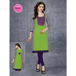 Ladies Cotton  green Kurti