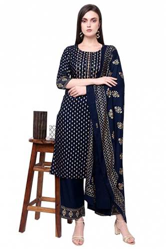 Buy Fancy Kurti Palazzo Set By Ortange Brand by Lila Fashion