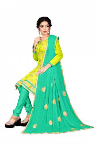 Gota work chanderi Unstitched Suit