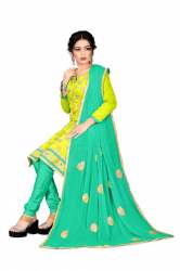 Gota work chanderi Unstitched Suit