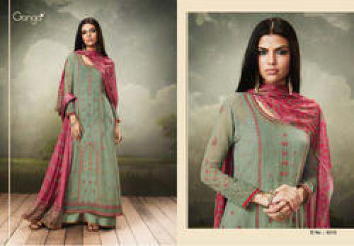 Georgette Embroidered Salwar Suit by Parveen Cloth Store