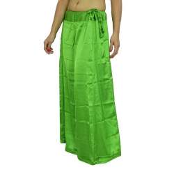 green satin petticoat