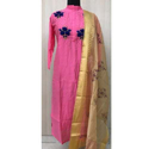 Art Silk Chanderi Long Party Wear Kurti