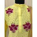 Art Silk Chanderi Long Party Wear Kurti thumb 2