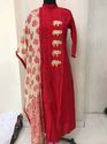 Bangalore Slub Long Party Wear Kurti