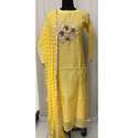 Chanderi Kurti With Gota Patti Work and Dupatta thumb 1