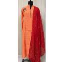 Fancy Muslin Long Kurti With Dupatta Set
