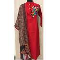 Long Straight Pattern Kurti With Muslin Dupatta thumb 1