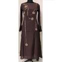 Muslin Long Kurti With Handwork and Bell Sleeves thumb 2