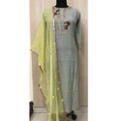 Muslin Long Straight Partywear Kurti 