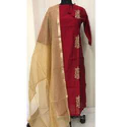 Silk Chanderi Long Party Wear Kurti