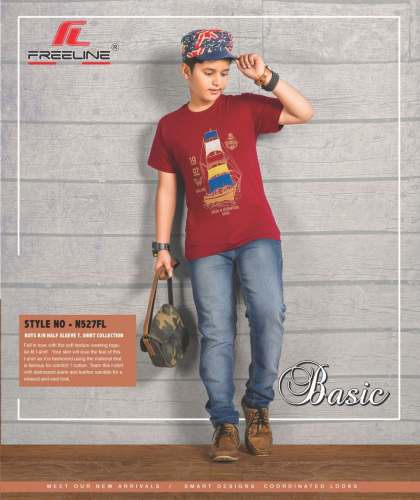Freeline Basic Boys T zshirt by Arihant Trading