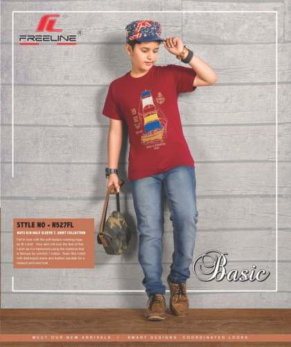 Freeline Basic Boys T zshirt by Arihant Trading