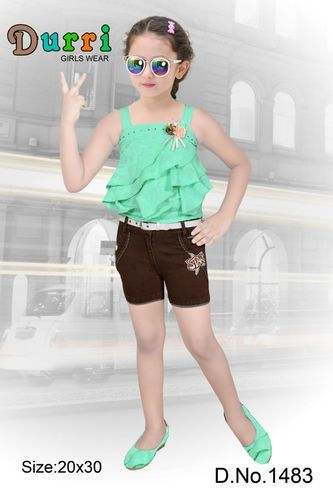 Girls fancy hot pant suit