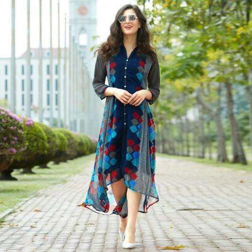 fancy designer chiffon kurti by Sahani Creation