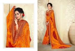 Fancy Printed Brasso Saree
