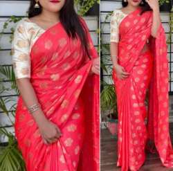 Jacquard Silk Saree for Ladies