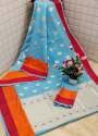 Soft Silk Linen Saree thumb 4