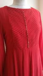 Fancy Red Casual wear Plain kurti