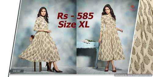 Designer Printed Anarkali Kurti by Mitro Fashions