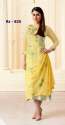 Sunny Yellow Fancy Georgette Kurti