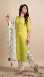 Ladies Cotton Kurti With Pant