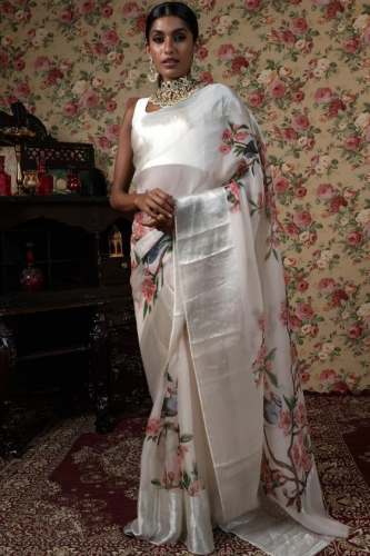 Printed Organza saree 