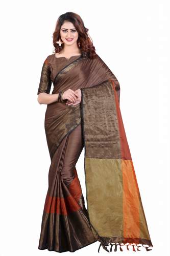 Aura Cotton Silk Fancy Saree - 1