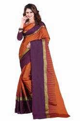 Aura Cotton Silk Fancy Saree - 3