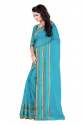 Casual Wear Sarees Sky Blue thumb 1