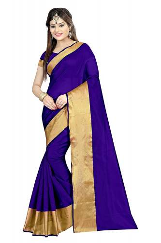 Cotton Purple Sarees