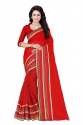 Cotton Red Sarees