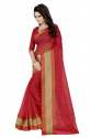 Cotton Red Sarees thumb 4