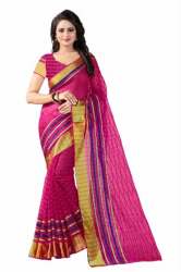 Cotton Rose Pink Sarees