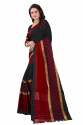 Cotton Sarees Black And Red thumb 1