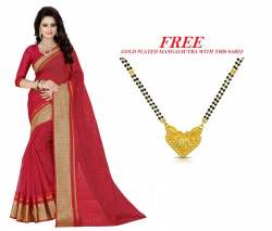 cotton Sarees Red 2