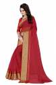 cotton Sarees Red 2 thumb 1