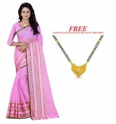 Cotton Sarees With Mangalsutra