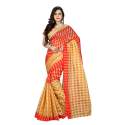 Cotton Silk Chicku Checks Saree