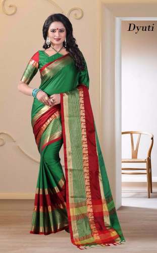 Cotton SIlk Jacquard Saree