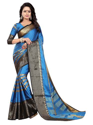  Cotton Silk Sarees Blue